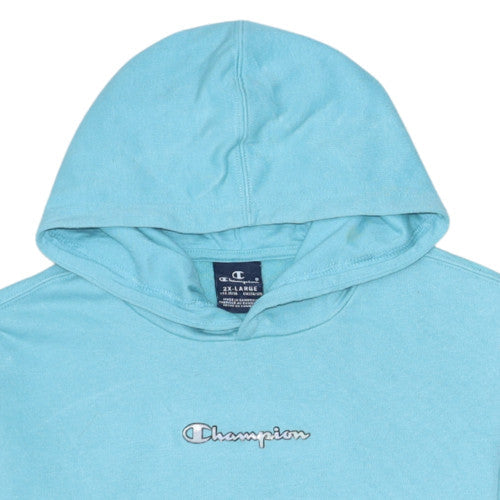 Champion Boys Blue Pullover Hoodie 15-16 Years Regular Fit Cotton Blend