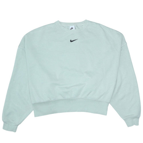 Nike Womens Mint Green Crew Neck Pullover Sweatshirt L Cotton Blend