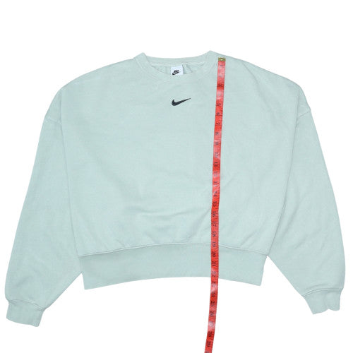 Nike Womens Mint Green Crew Neck Pullover Sweatshirt L Cotton Blend