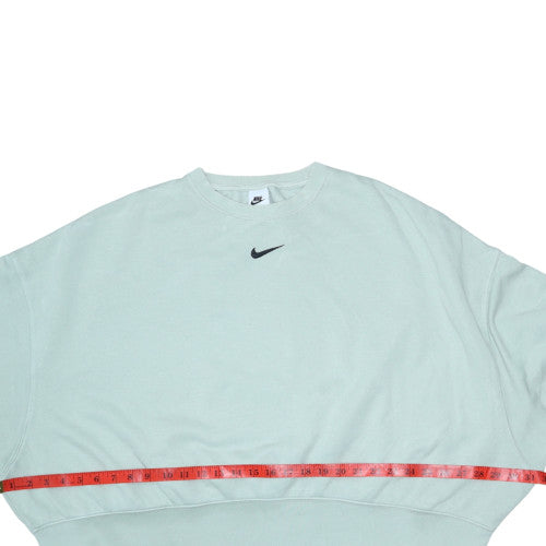 Nike Womens Mint Green Crew Neck Pullover Sweatshirt L Cotton Blend