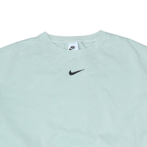 Nike Womens Mint Green Crew Neck Pullover Sweatshirt L Cotton Blend