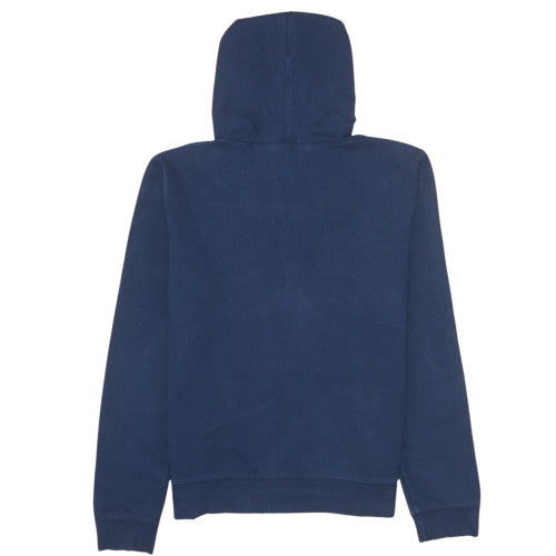 GAP Womens Navy Blue Pullover Hoodie L Logo Design Cotton Blend