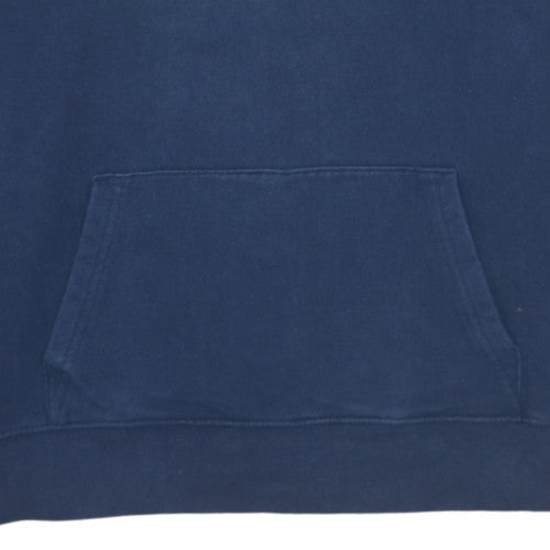 GAP Womens Navy Blue Pullover Hoodie L Logo Design Cotton Blend