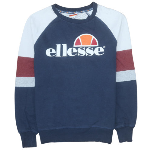Ellesse Men's Blue XS Logo Pullover Sweatshirt Crew Neck