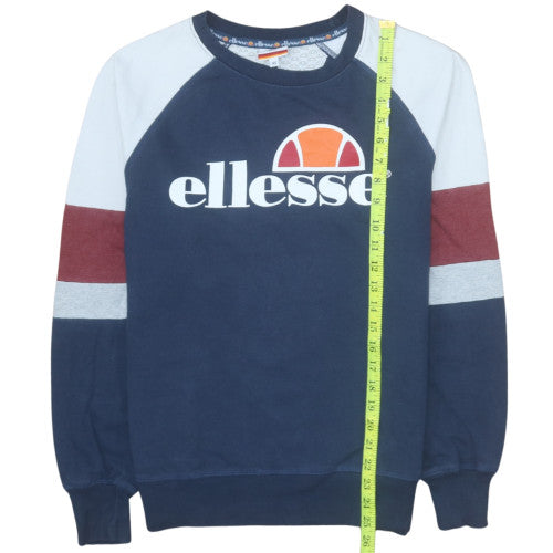 Ellesse Men's Blue XS Logo Pullover Sweatshirt Crew Neck