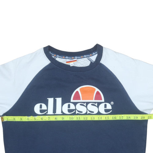 Ellesse Men's Blue XS Logo Pullover Sweatshirt Crew Neck