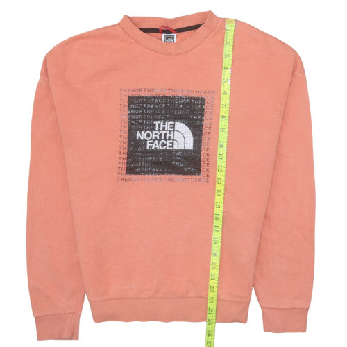 The North Face Womens Peach Crew Neck Pullover Sweatshirt M Cotton Blend