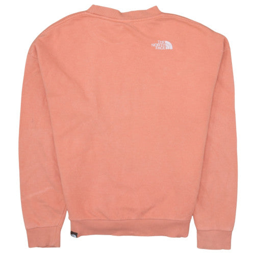 The North Face Womens Peach Crew Neck Pullover Sweatshirt M Cotton Blend