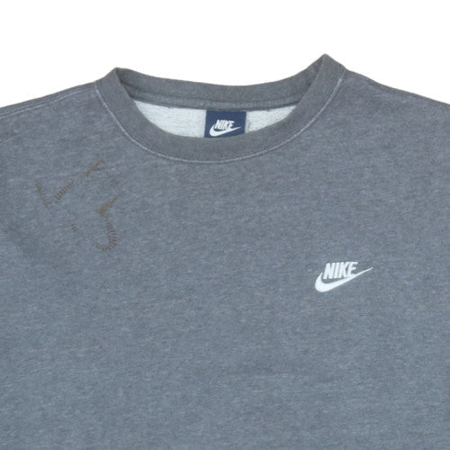 Nike Men's Grey L Pullover Crew Neck Fleece Sweatshirt