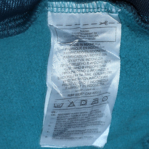 Adidas Boys Blue Hooded Pullover Hoodie 164 Long Sleeve Sweatshirt