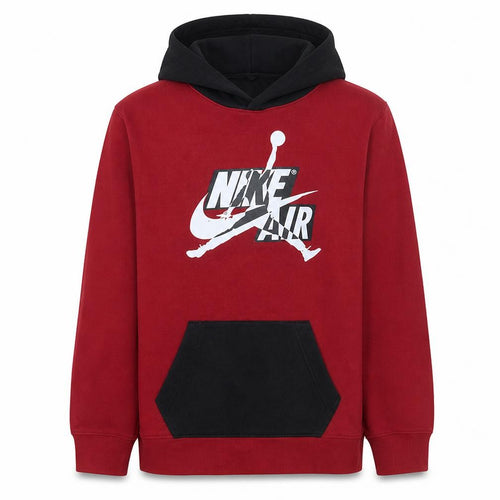 Nike Jordan Boys Red & Black Pullover Hoodie L 158 Bold Graphic Fleece
