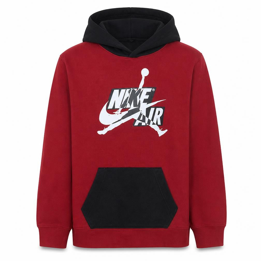Nike Jordan Boys Red & Black Pullover Hoodie L 158 Bold Graphic Fleece
