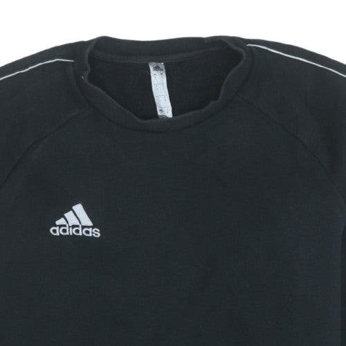 Adidas Men’s Black Small Pullover Crew Neck Sweatshirt