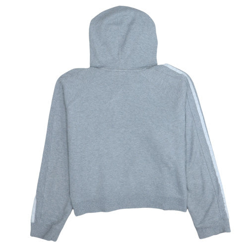Adidas Womens Grey Hooded Pullover Sweatshirt Size 16 Lined Logo