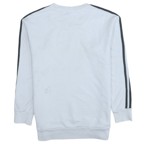 Adidas Womens White Crew Neck Pullover Sweatshirt Size 10