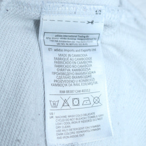 Adidas Womens White Crew Neck Pullover Sweatshirt Size 10