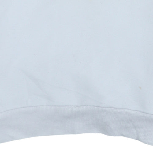 Adidas Womens White Crew Neck Pullover Sweatshirt Size 10