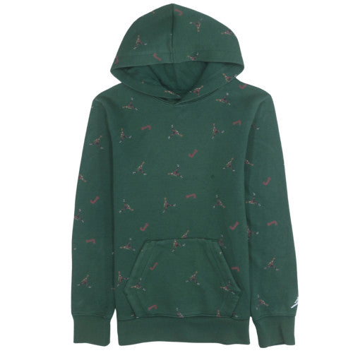 Jordan Boys Green Pullover Hoodie 12 Years L Graphic Print Fleece