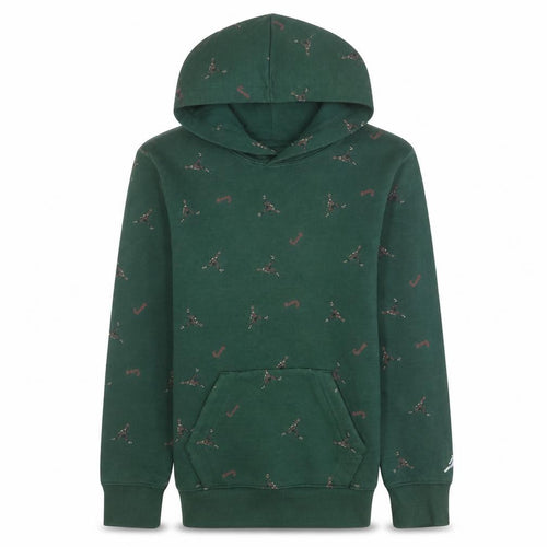 Jordan Boys Green Pullover Hoodie 12 Years L Graphic Print Fleece