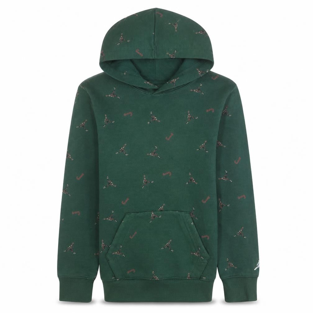 Jordan Boys Green Pullover Hoodie 12 Years L Graphic Print Fleece