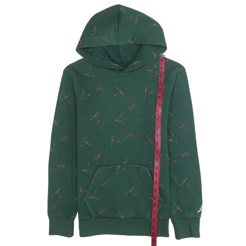 Jordan Boys Green Pullover Hoodie 12 Years L Graphic Print Fleece