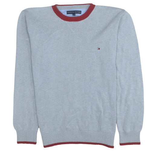 Tommy Hilfiger Men's Grey Cotton Crew Neck Jumper Size M