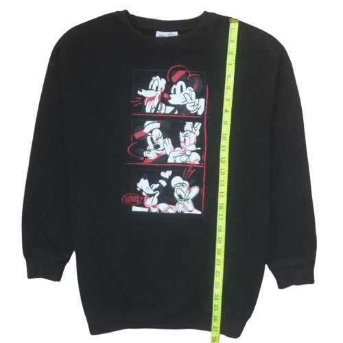 Primark Disney Womens Black 2XS Pullover Sweatshirt Mickey & Friends