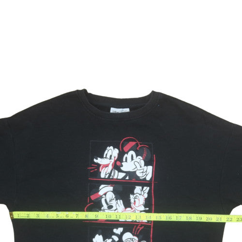Primark Disney Womens Black 2XS Pullover Sweatshirt Mickey & Friends