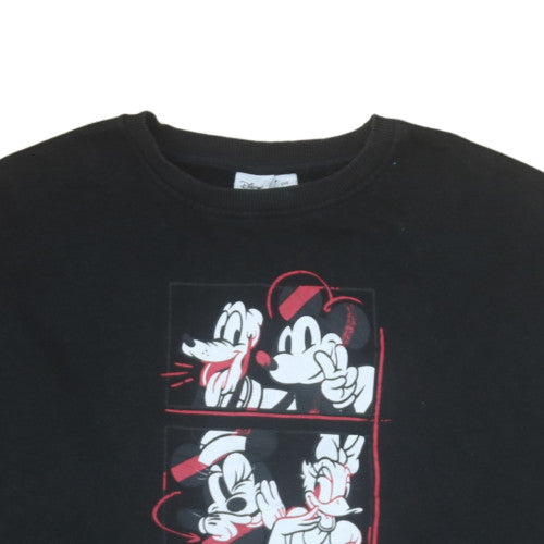 Primark Disney Womens Black 2XS Pullover Sweatshirt Mickey & Friends