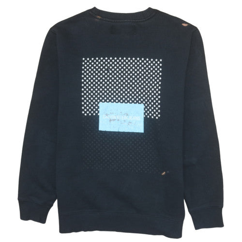 Calvin Klein Jeans Mens Black XL Crew Neck Pullover Sweatshirt