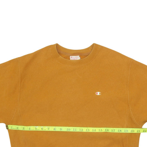 Champion Men's Brown Small Reverse Weave Pullover Sweatshirt