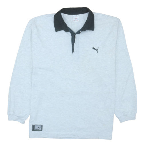 Puma Men's Grey 2XL Collared Henley Sweatshirt