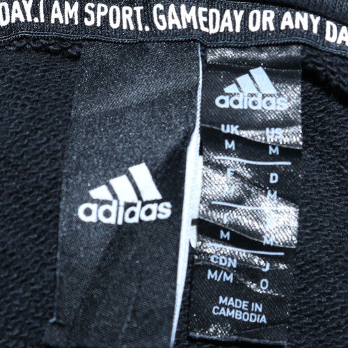 Adidas Men's Black Full Zip Hoodie Medium Sports Fleece