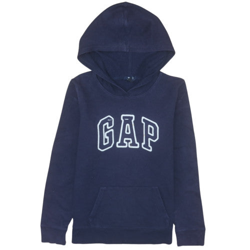 GAP Womens Navy Pullover Hoodie Size S Cotton Blend Casual Sweatshirt