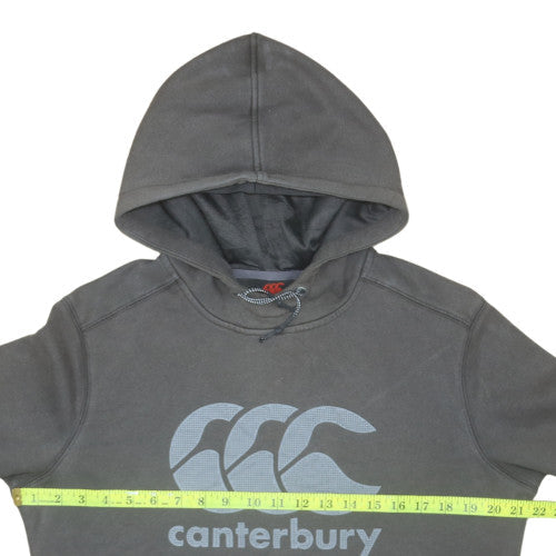 Canterbury Men's Grey Pullover Hoodie Size S Graphic Sports Fleece