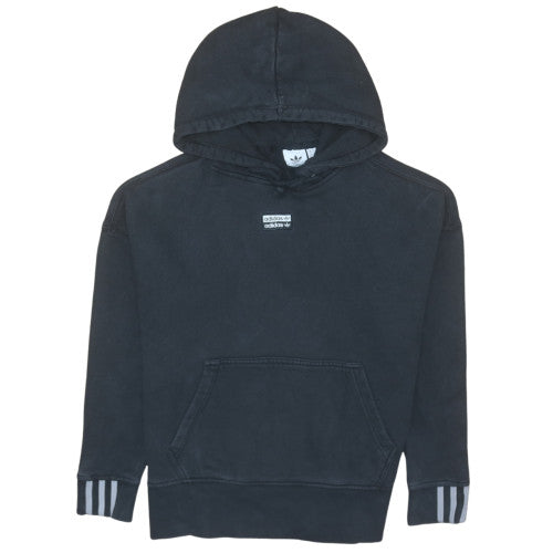 Adidas Women Black Hoodie Size 10 Pullover Hooded Sweatshirt