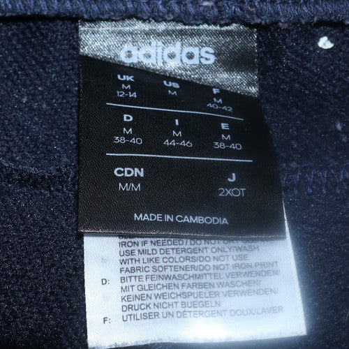 adidas Womens Blue 12-14 Track Pants Joggers Elastic Waist Activewear