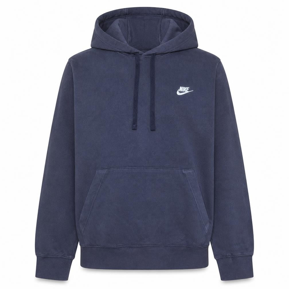 Front view of Nike Women’s Navy Blue Pullover Hoodie XL Cotton Blend