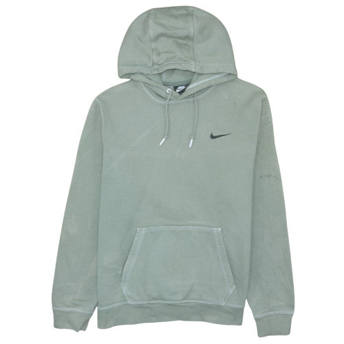 Nike Womens Green Pullover Hoodie Size L Fleece Lined Casual Sweatshirt