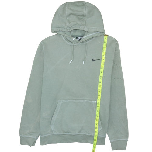 Nike Womens Green Pullover Hoodie Size L Fleece Lined Casual Sweatshirt
