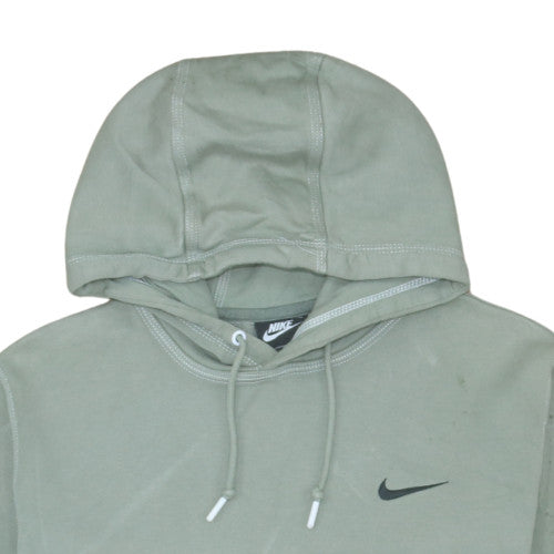 Nike Womens Green Pullover Hoodie Size L Fleece Lined Casual Sweatshirt