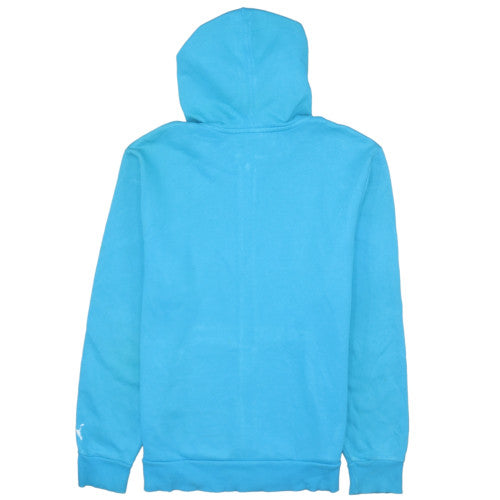 Puma Mens Blue Full Zip Hoodie Size M Graphic Print Fleece