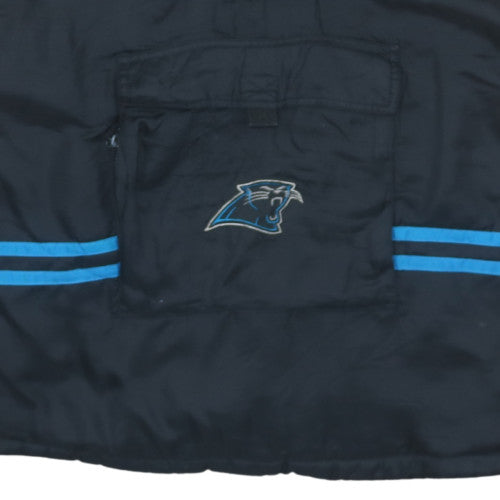 Puma Mens Black Hooded Sleeveless Jacket XL Nylon Lined Panthers NFL