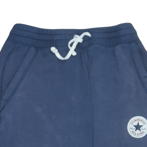Converse Men’s Blue Jogger Sweatpants S Cotton Blend Drawstring