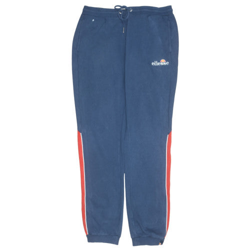 Ellesse Men’s Blue Jogger Trousers L Fleece Side Stripe Activewear