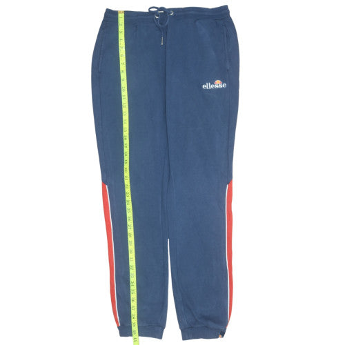 Ellesse Men’s Blue Jogger Trousers L Fleece Side Stripe Activewear