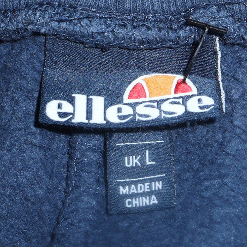 Ellesse Men’s Blue Jogger Trousers L Fleece Side Stripe Activewear