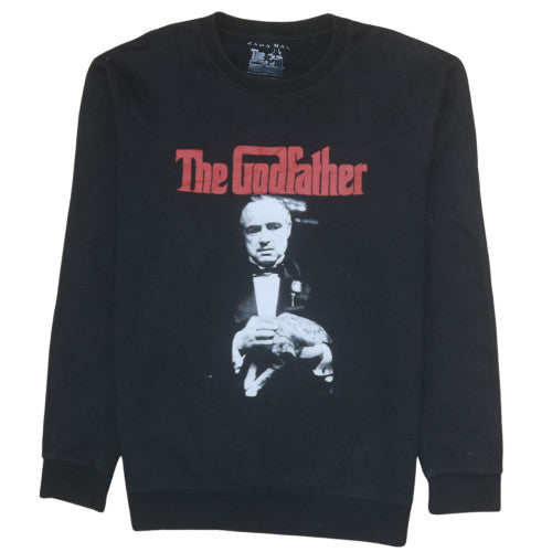 Zara Man Black The Godfather Graphic Pullover Sweatshirt Size L