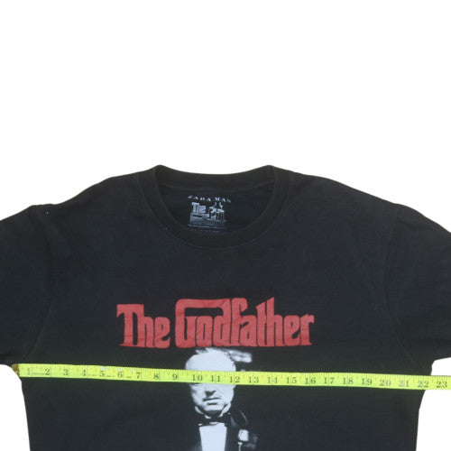 Zara Man Black The Godfather Graphic Pullover Sweatshirt Size L