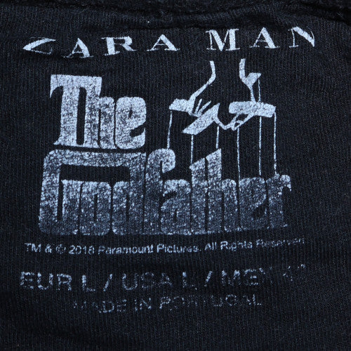 Zara Man Black The Godfather Graphic Pullover Sweatshirt Size L